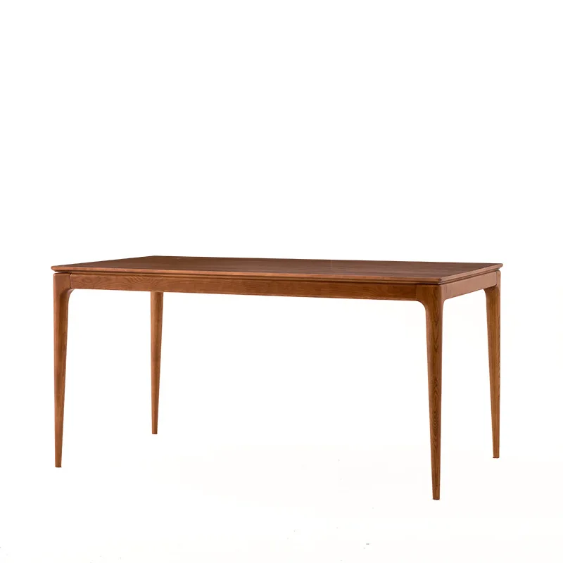

Household solid wood dining table, simple small apartment dining table and chairs, ash wood whole body polished