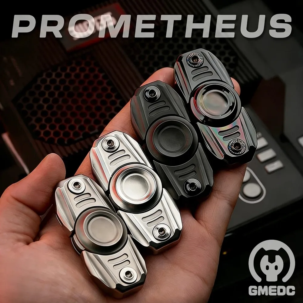 GMEDC PROMETHEUS تململ سبينر اثنين من أوراق افتتاح درع الدوران دفع المنزلق ألعاب متململة للبالغين التصاميم الأصلية مفتوحة مسمار الدوران
