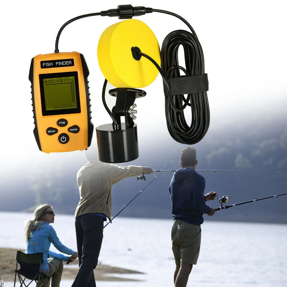 

100 м эхолот, 45 градусов, эхолот, сигнализация, детектор подводной рыбалки, экран дисплея для визуальной помощи