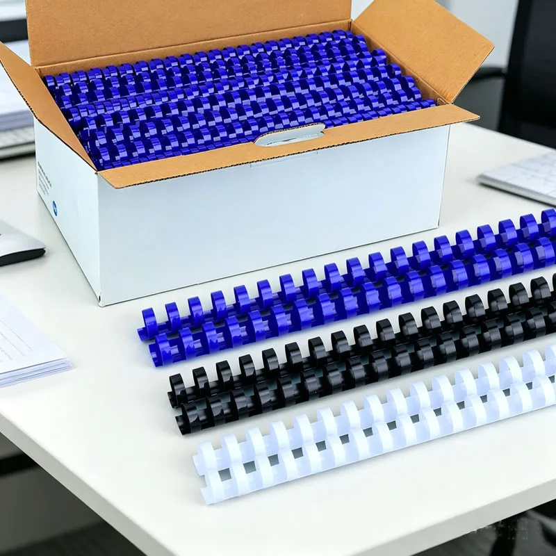 50-100-pezzi-anelli-in-pvc-per-rilegatura-21-anelli-da-16mm-28mm-per-rilegatura-da-120-240-fogli-per-macchina-rilegatrice-a-pettine-a4-colore-nero