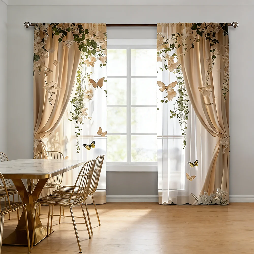 2 szt. Cyfrowo Drukowane Zasło – Home Decor Window Blinds recenzja i cena