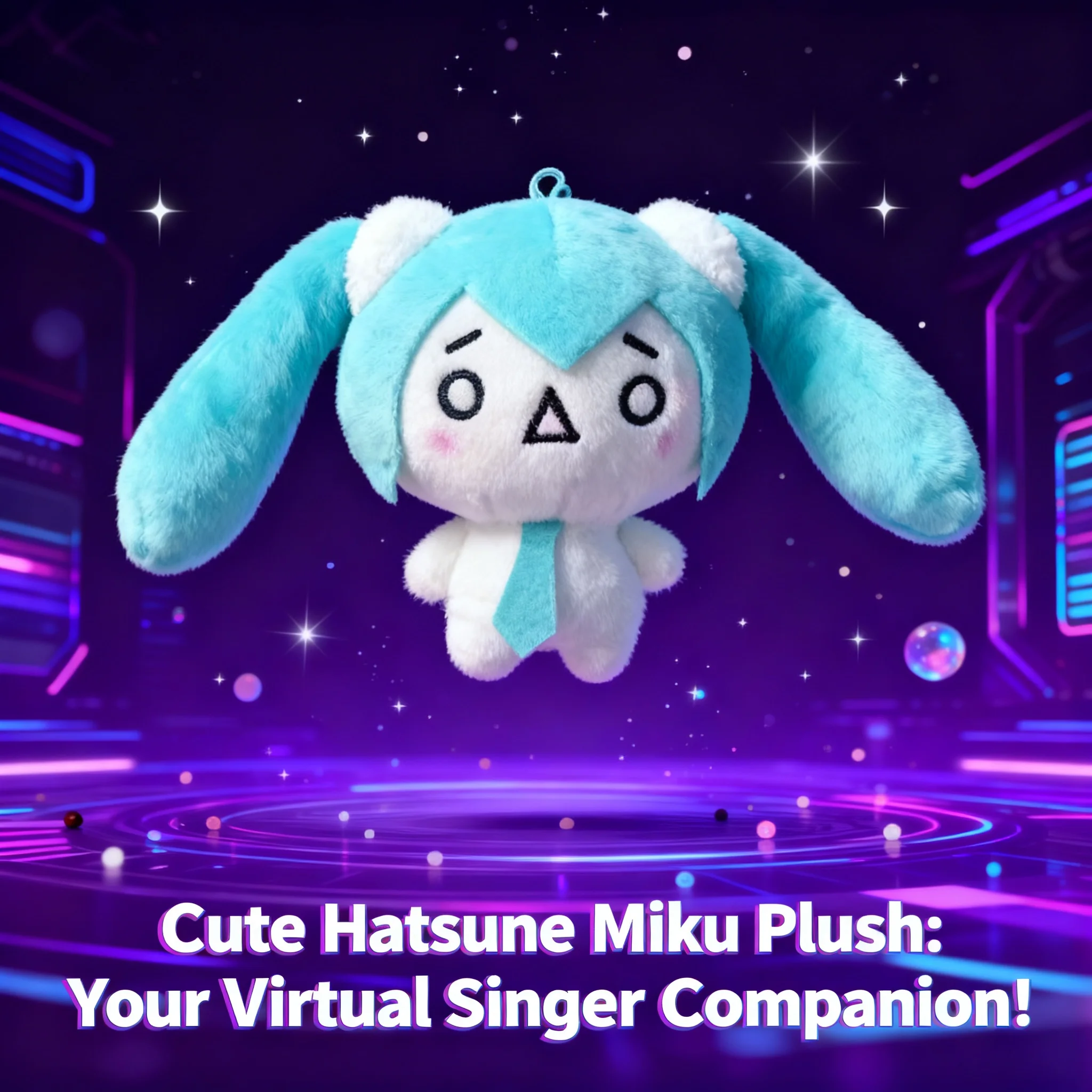 

Новая милая плюшевая кукла-фигурка Hatsune Miku x Emoticon Collab Keychain Fufu, 9 см