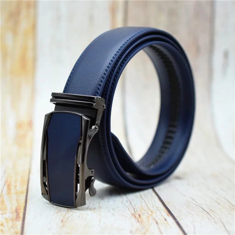 

Men's Belt Black/blue/red 3.5CM Width Male Strap 100-130CM Cow Leather Designer Belt for Men 2022 Quality Automatic Buckle Belt