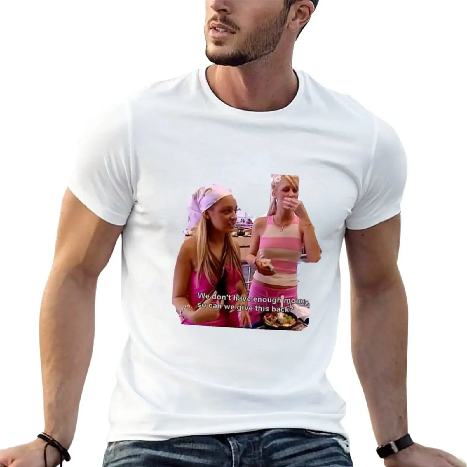 Hilton and Nicole Richie T-Shirt custom t shirts design your own summer tops anime clothes Men's cotton t-shirt