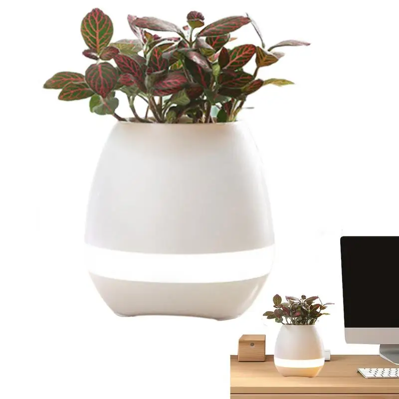 

Smart Flowerpots Button Touch Smart Bedroom Wireless Speaker Flowerpot Lamp Intelligent Speaker Light Flowerpot Lamp Wireless