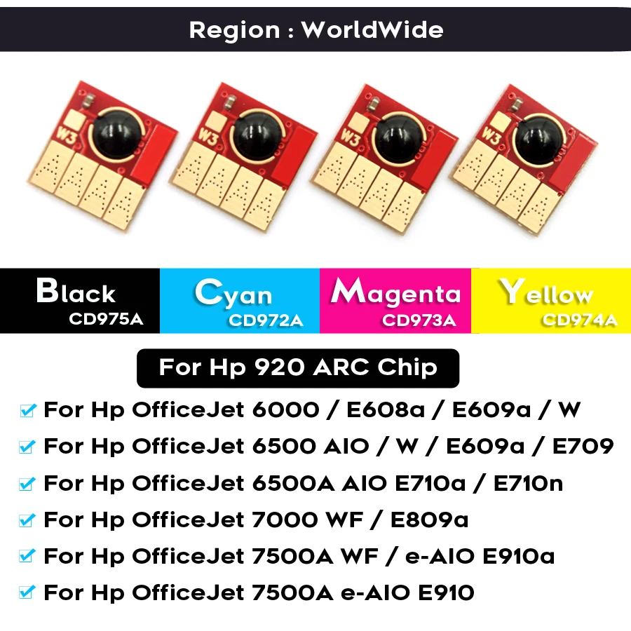 178XL 364XL 564XL 862XL 655XL 920 Auto Reset ARC Chip For HP 5512 5511 5514 5515 B209 B210 B109 B110 7520 7525 Printer