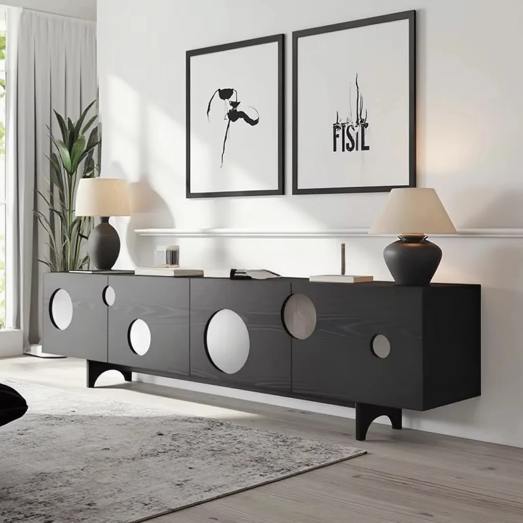 @#Professional Mid-Century Modern TV Stand Excellent High English Home Furniture in Wood for Living Room