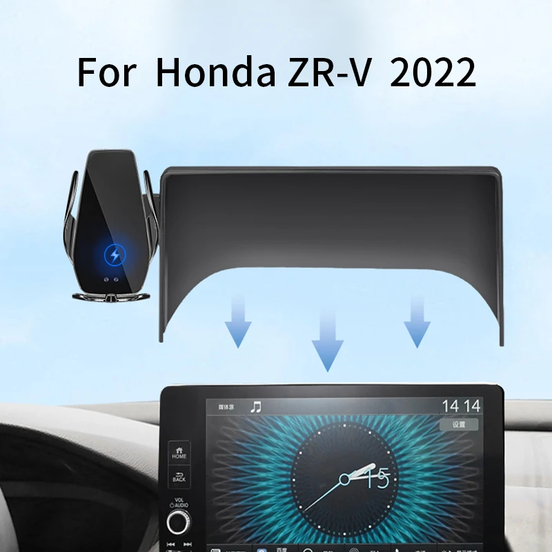 Car Phone Holder For Honda ZR-V 2022 screen navigation bracket magnetic new energy wireless charging rack