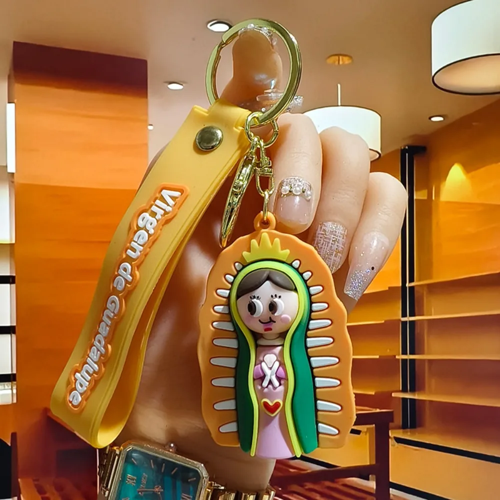 عالية الجودة لطيف دمية يسوع كيرينغ ماتريوشكا دمية يسوع أنيمي المفاتيح سيليكون مريم العذراء سيارة مفتاح سلسلة هدايا عيد #1