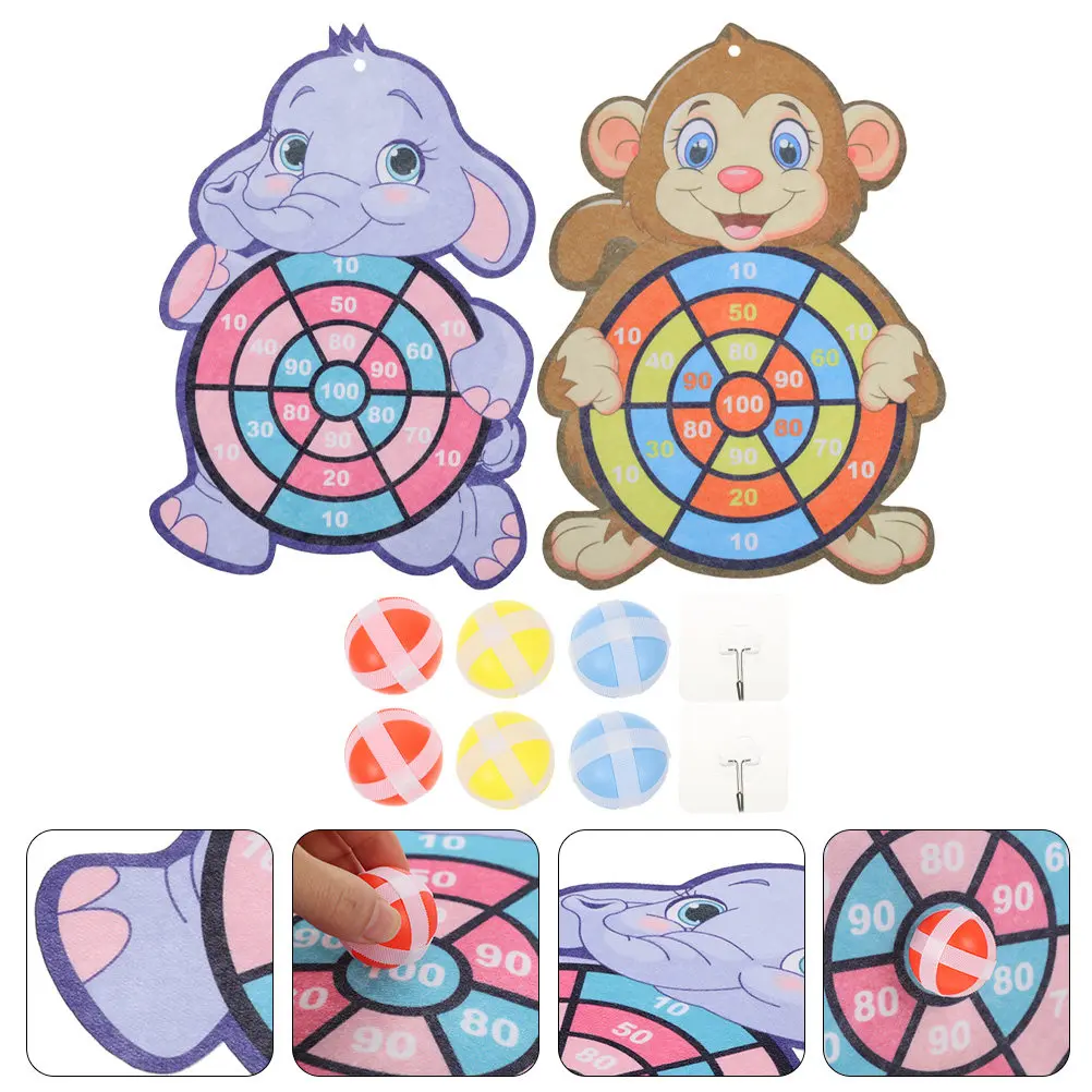 

Sticky Ball Dart Board Set for Indoor Sports Game Educational Activity Gift for and Ages 3-12
