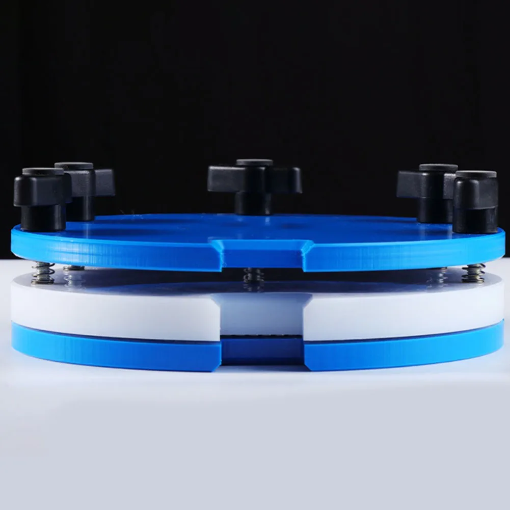 

Table Tennis Paddle Assembling Platform with Rotatable Mechanism and Adjustable Height for Secure Paddle Rubber Fit