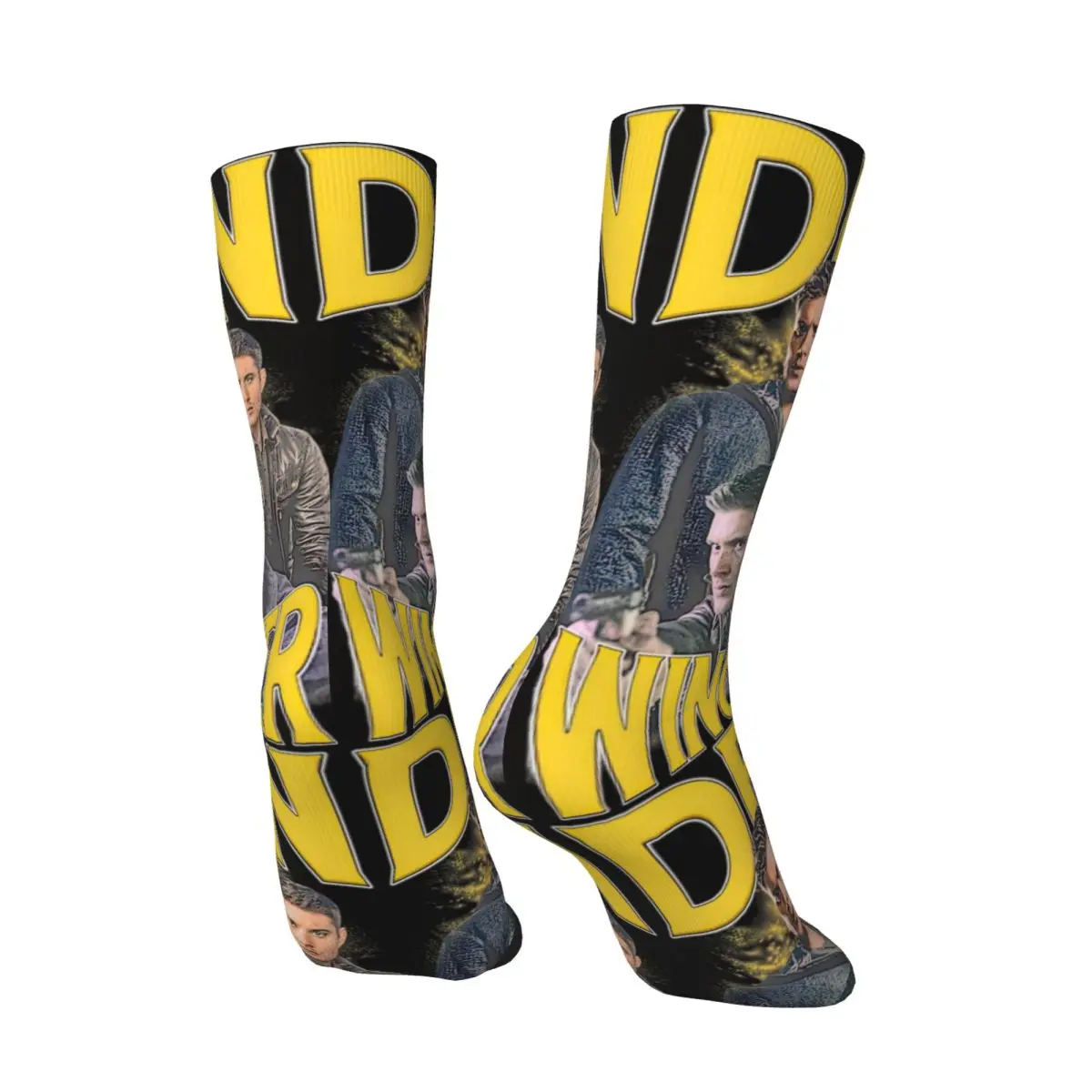 للجنسين الرجال الجوارب خارق دين وينشستر التلفزيون جوارب الربيع الدافئة جوارب ناعمة تصميم الجري الرياضة المضادة للانزلاق الجوارب #3