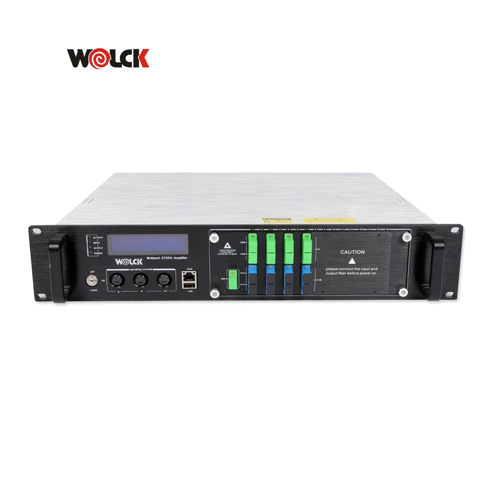 

Wolck Ftth Amplificateur Optique 21000 Mhz Hfc Tv De Lnea Imagem Catv Amplificador 21dBm 23dBm 2U 8 Ports Edfa