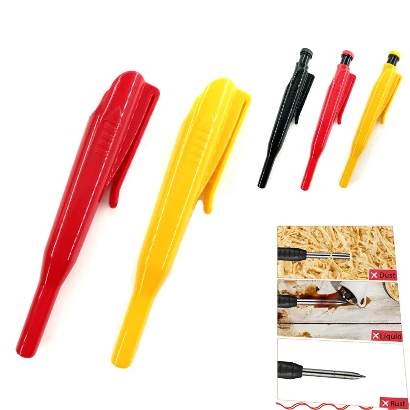 Zimmermanns-Bleistifthalter, tiefes Loch, mechanischer Markierungsständer, Taschenclip, Bleistifthalter, Zimmerei, Markierung, Schreibwerkzeug, Holzarbeiter