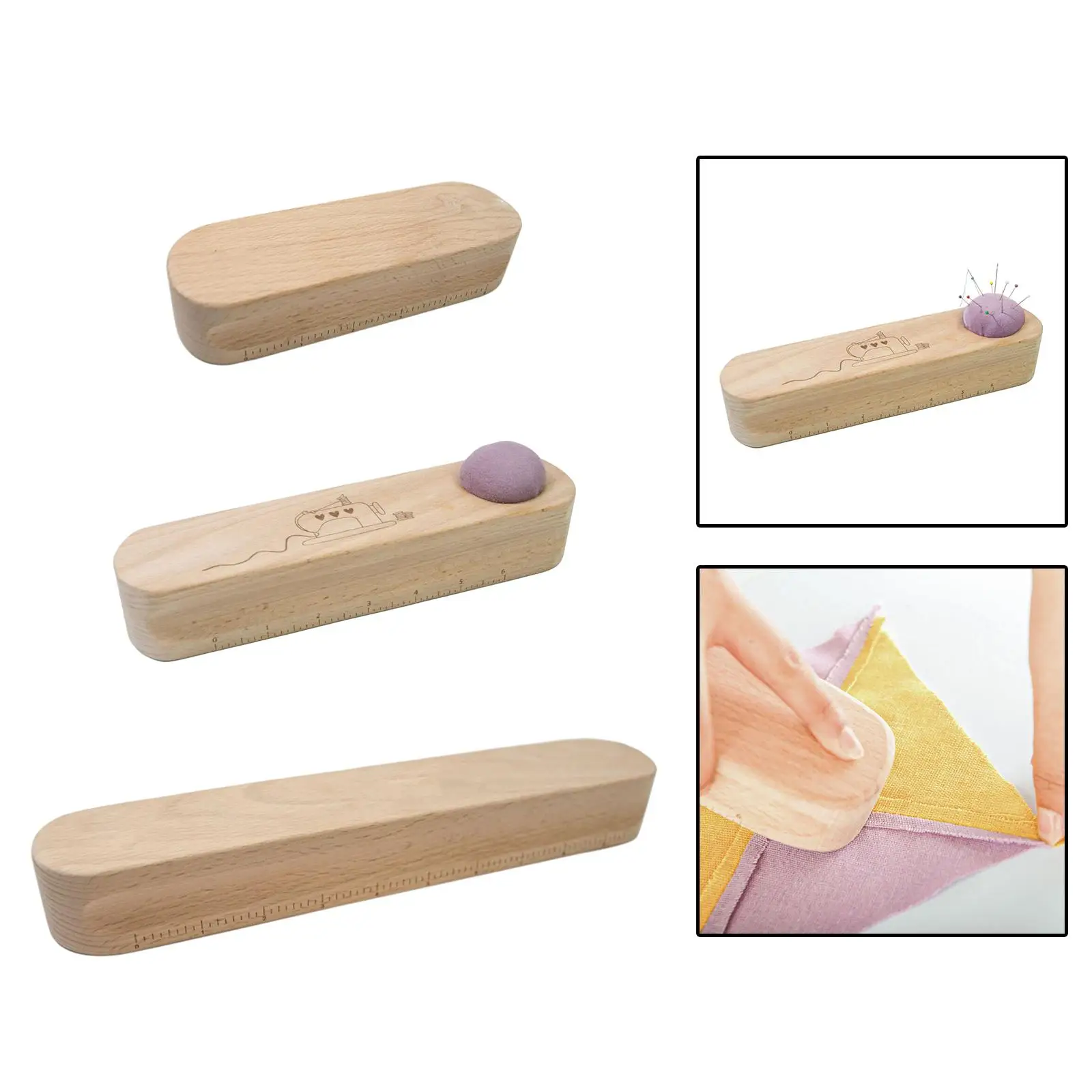 Hardwood Tailors Clapper Sewing Tool Quilters Pressing Handcrafted Large Steam Grooved for Sewing Ironing Patchwork Quilting