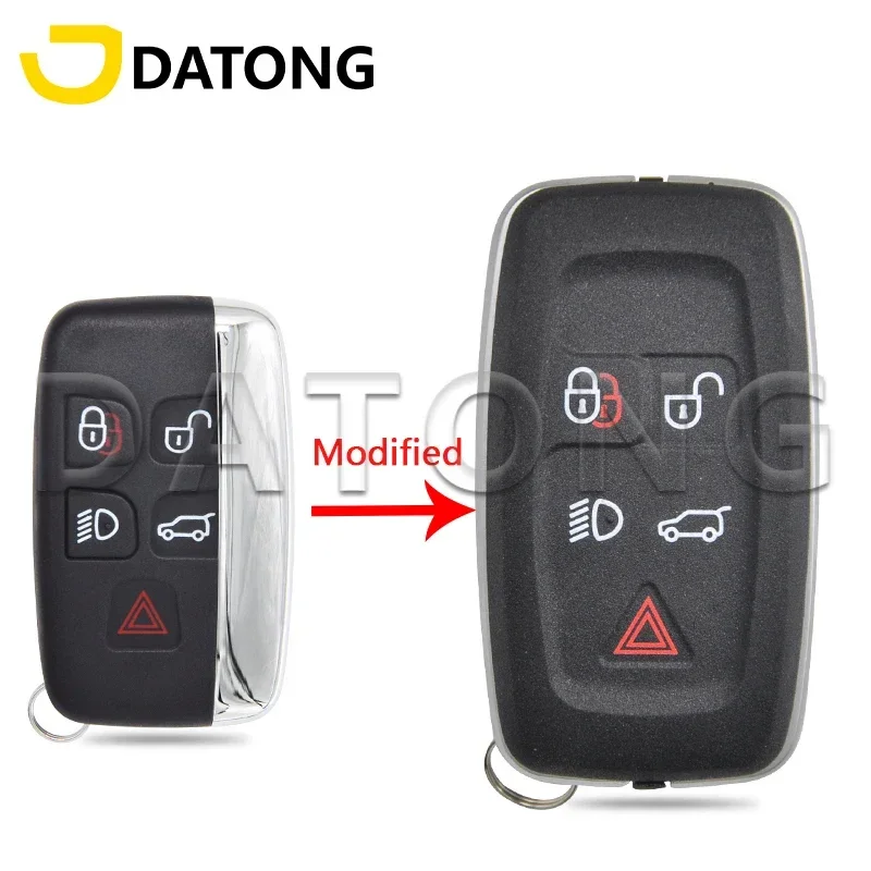 Datong World Remote Control Car Key Shell Case For Land Rover Range  Evoque Sport LR4 Jaguar Replace Card Cover