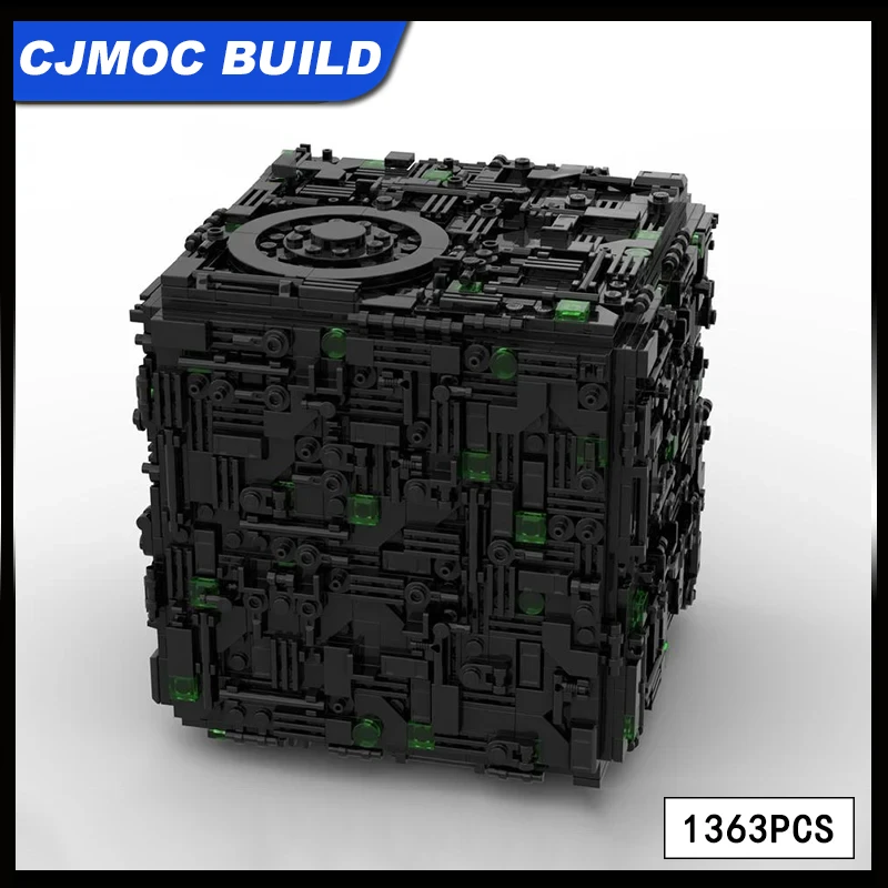 1363pcs MOC Borg Cube Assembly UCS Scale Building Blocks Space Series Educational Creative Collectors Toys Gifts MOC-112646