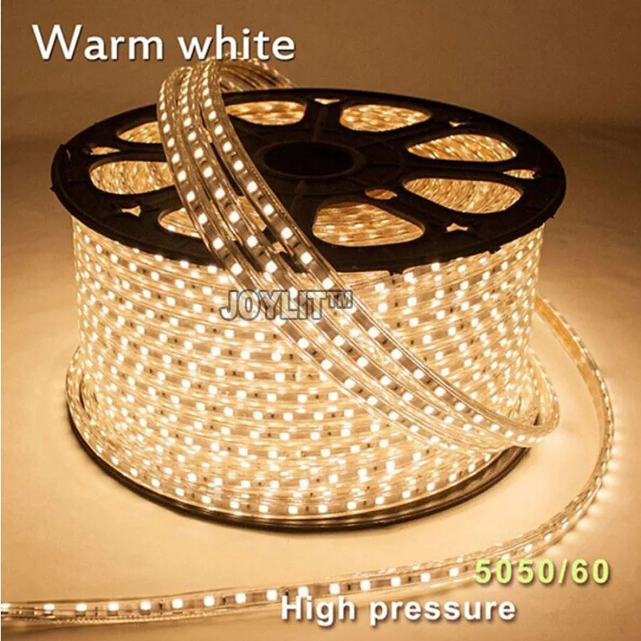 100M/lot 60leds/m 110V 220v Smd SMD 5050 Led Flexible Strips Waterproof Christmas/Weeding/Home/Party Decoration Ligh