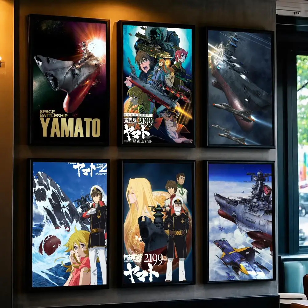 anime S-Space Battleship Yamato-O Poster Minimalist Wall Sticker for Cafe Office Bar Home Decor and Gift