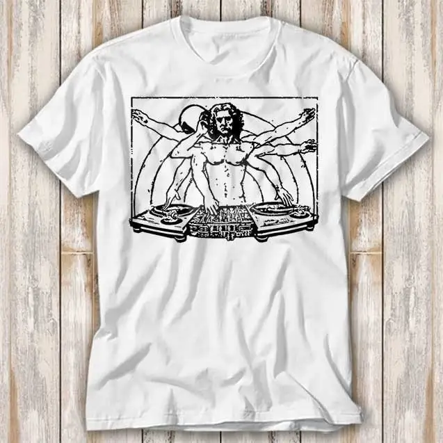 DJ Da Vinci Vitruvian T Shirt Best Seller Funny Movie Music Meme Top 4221