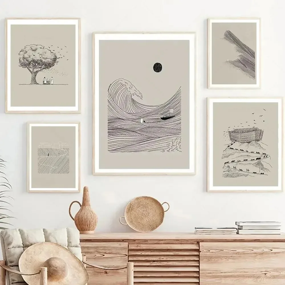 يسوع غسل القدمين المشي على قماش الماء طباعة آية الكتاب المقدس الحديثة المسيحية الجدار ملصق فني اللوحة صورة ديكور غرفة المعيشة