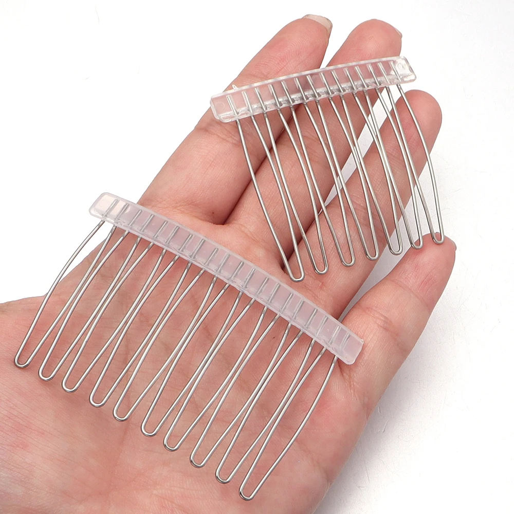 5 Stück/Set 7/10 Zähne Haarkamm Edelstahl-Kamm Haarspangen für Frauen Mädchen DIY Hochzeit Braut Haarkämme Haaraccessoires – Detail 6