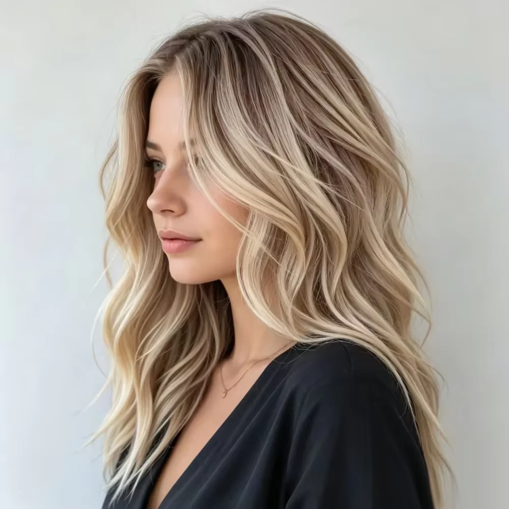 Glueless 14 Inch 150 Density Highlight Blond Body Wave Wig