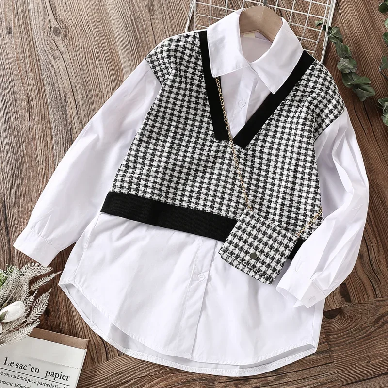 Baby Kids White Spring Autumn Long Sleeve Tops School Shirts for Girls Blouses Children Clothes for Teenagers 6 8 10 12 13 Years