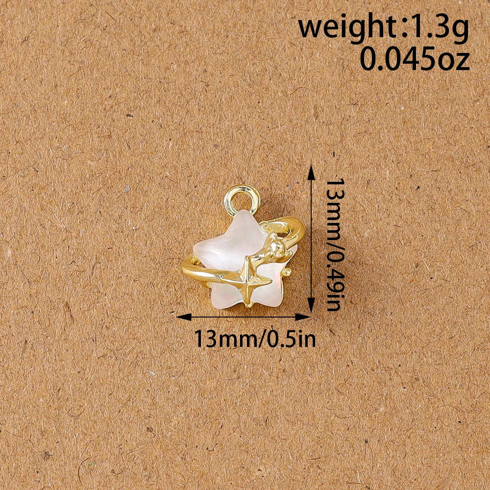 5 قطعة 13*13 مللي متر لطيف الأحجار الكريمة كريستال دلاية شكل نجمة جالبة للحظ لصنع المجوهرات أقراط قلادة سوار ذاتي الصنع إكسسوارات لوازم #6