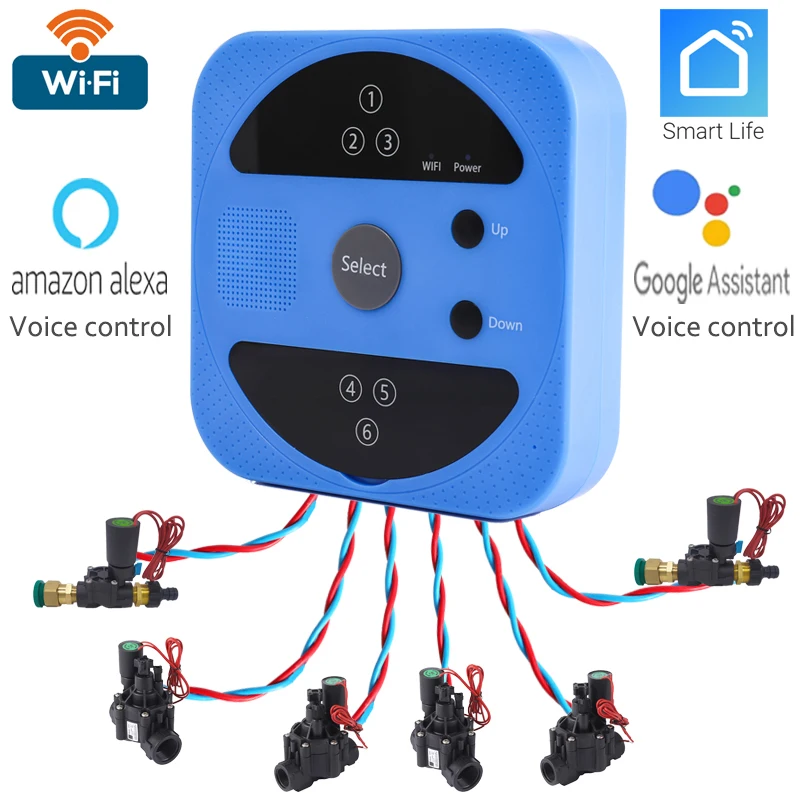

Wifi Tuya Automatic Smart Home Programmable Drip Garden Watering Irrigation Timer System Controller Programmer Valve Greenhouse