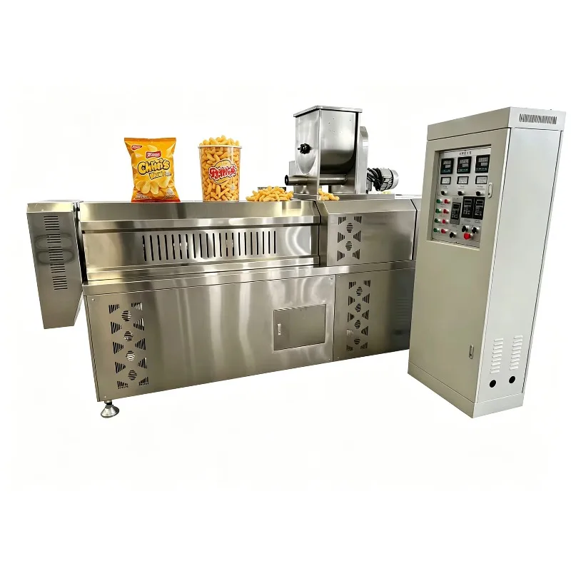 Customized Twin Screw Puffed Snack Extruder Machine Stainless Steel 8 Shape Corn Ring Puff Making Extrusion Equipment