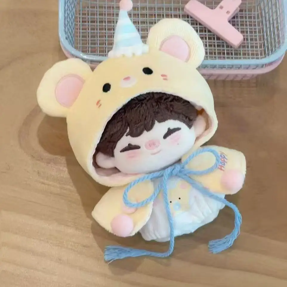 

Plush Cloak 10cm Cotton Doll Clothes Dress Up Cute Starfish Idol Clothes Outfit Lamb Mouse Suit Doll Clothes Set Accessories