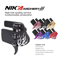 Archery Finger Tab Right Hand Finger Guard Protection Glove Tab For Bow Hunting Shooting Finger Protector