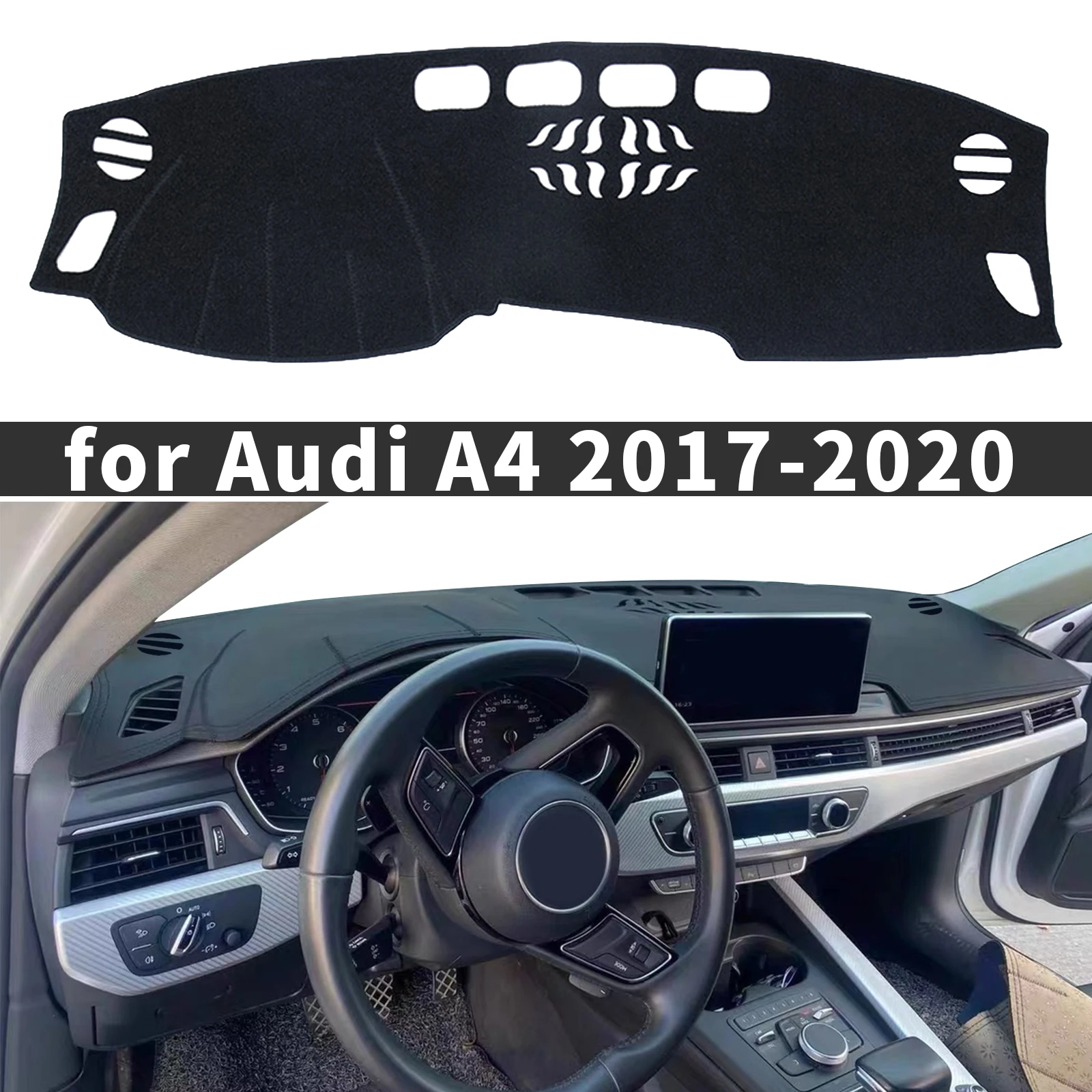 

fit for Audi A4 2020-2017 B9 Avant S4 RS4 Dashmat Dashboard Cover Pad Protective Carpet DashMat Sunshade Car Accessories Leather