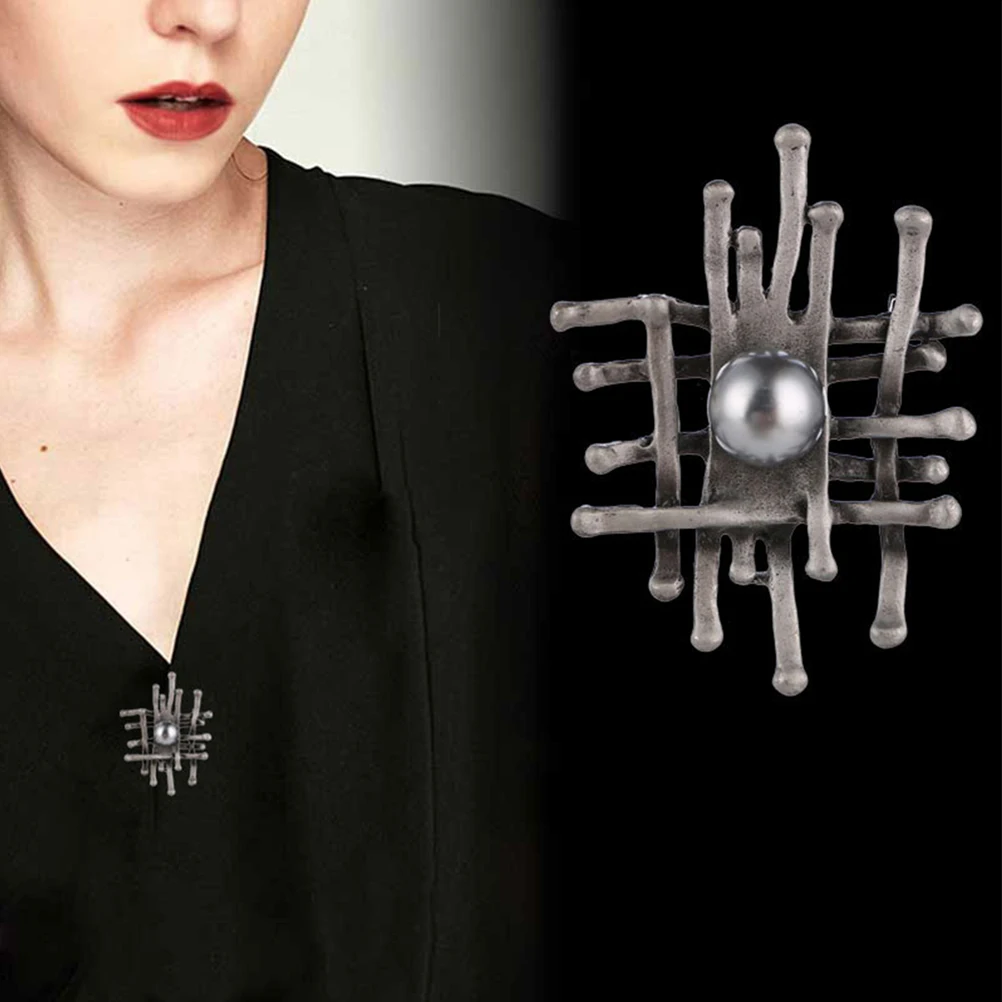 

2pcs Pearl Brooch Zinc Alloy Fashion Breastpin Clothing Accessory Creative Lapel Stylish Durable Winter DIY Decorative Jewelry