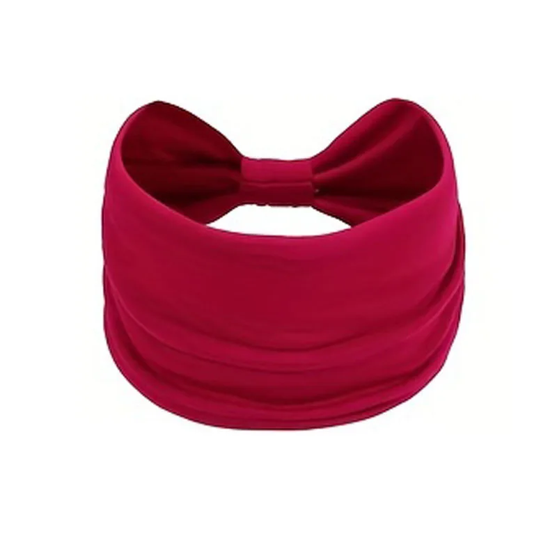 Neue Boho Einfarbig Breite Stirnbänder Vintage Knoten Elastische Turban Headwrap für Frauen Mädchen Baumwolle Weiche Bandana Haar Zubehör – Detail 17