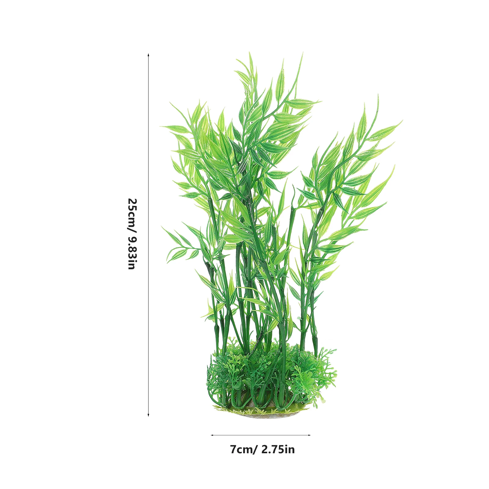 

2 Pcs Realistic Fake Plant Aquarium Decor Fish Tank Accessory Compact Desktop Green Household Bamboo Landscaping Pet Supplies