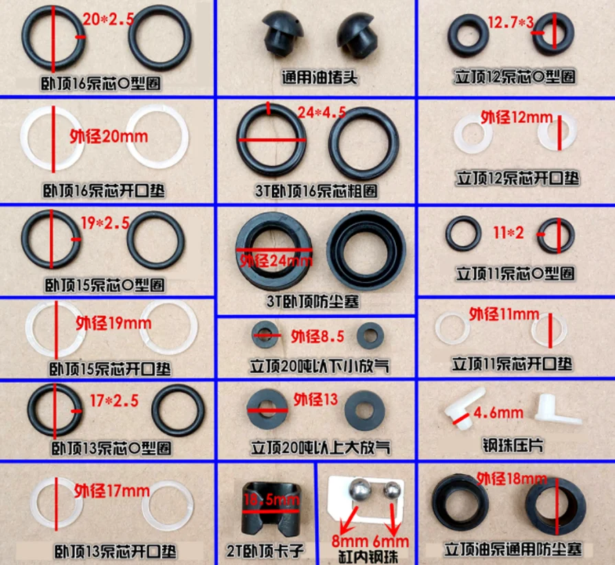 1PC Vertical Jack Repair Accessories Oil Plug Dust-proof Deflation Opening Pad Oil Seal Horizontal Jack Type O Sealing Ring