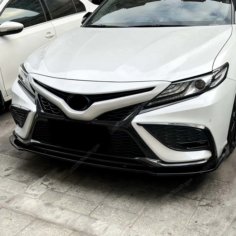 

Накладка-спойлер на передний бампер, диффузор, защита из ABS, глянцевый черный, комплект для тюнинга спортивных моделей Toyota Camry XV70 2021-2023