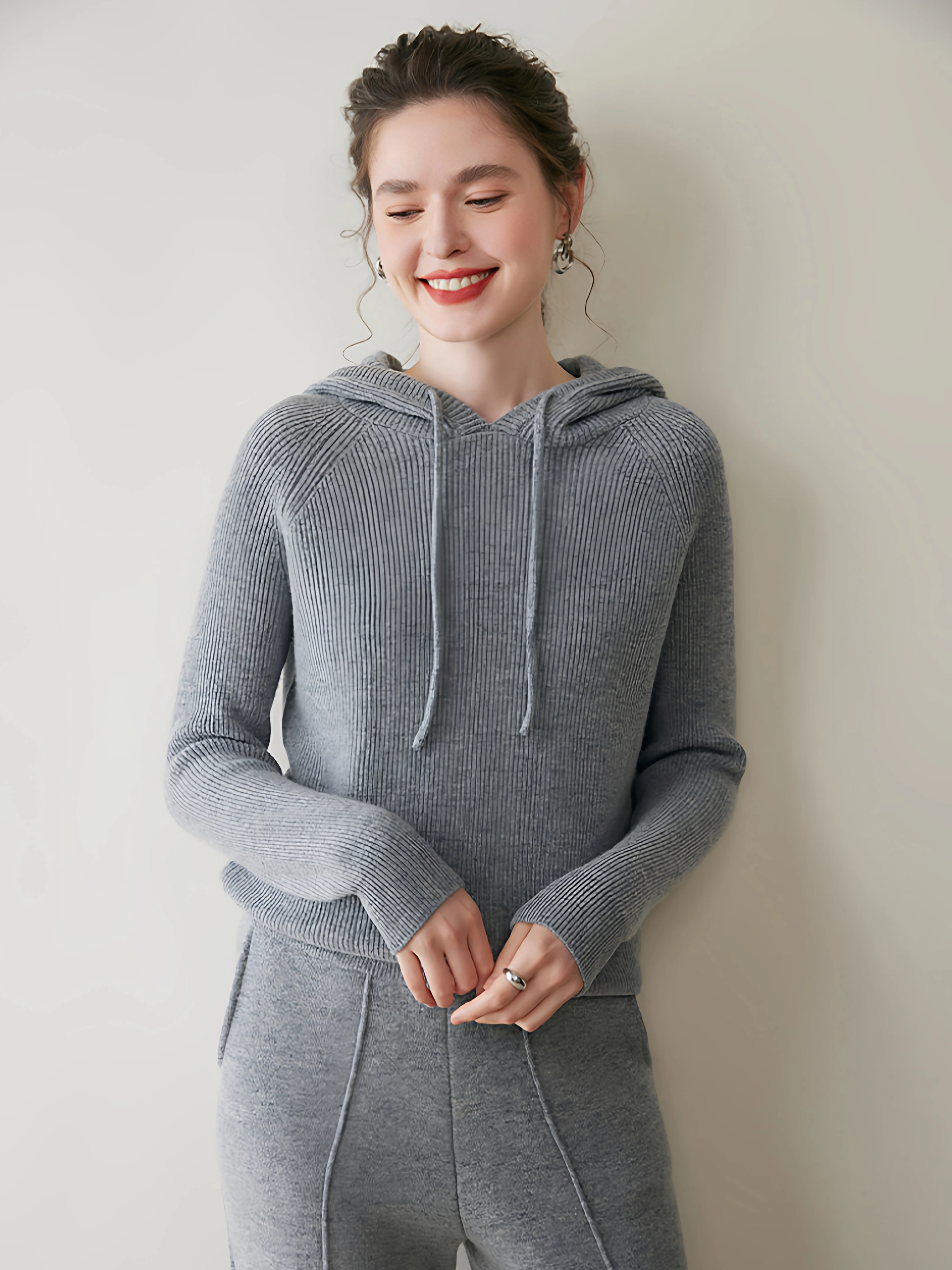 

Осень/зима, новый свитер из 100% чистого кашемира, толстовка с капюшоном, свободный повседневный вязаный свитер с капюшоном Joker.