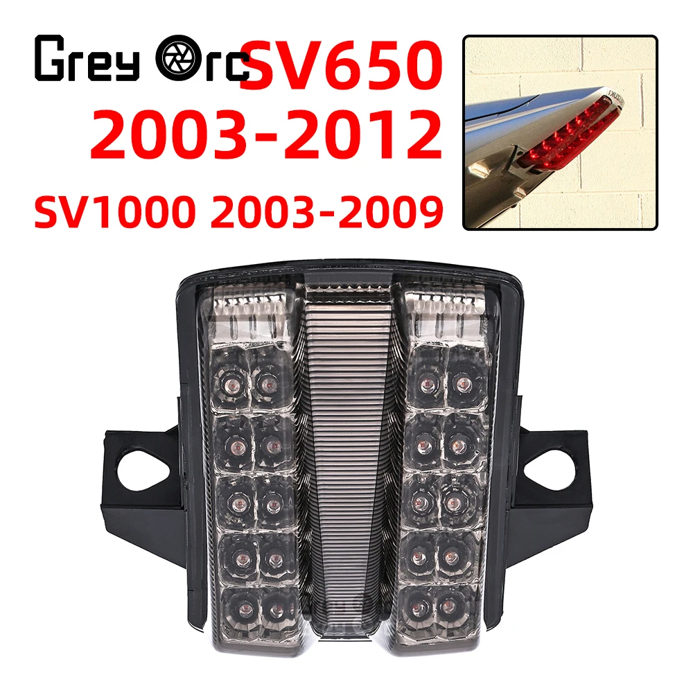 

For Suzuki SV650 2003-2012 SV1000 2003-2009 Motorcycle Scooter Rear Taillight Assembly Kit stoplight Turn signal lamp
