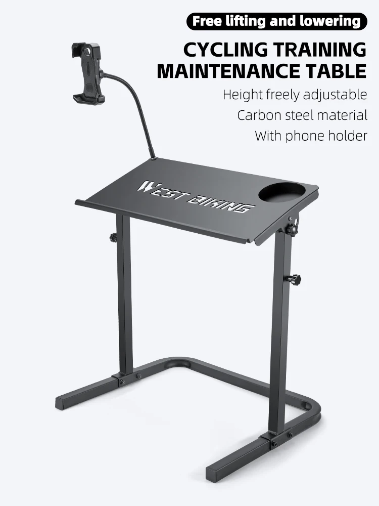 AliExpress West Biking WEST BIKING Adjustable Height Cycling Training Maintenance Table Bicycle Desk with Media Display for Bike Trainer Cycling Work