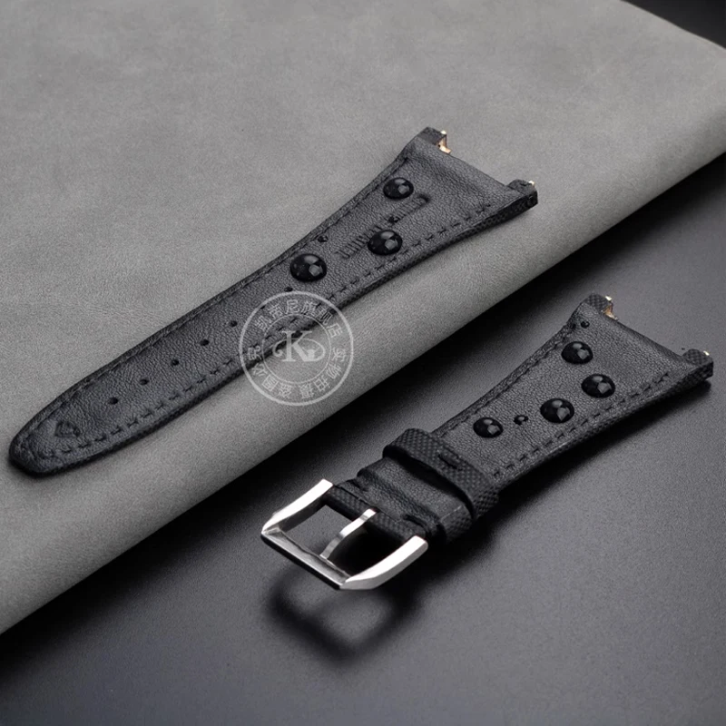 28mm Watchband for IWC Engineer Watch Notch Strap IW500501 IW378507 IW322703 Series Genuine Leather Nylon Watch Strap Wristband