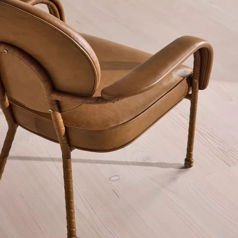 2026 Deluxe Villa Dining Chair Round Back Tall Armchair