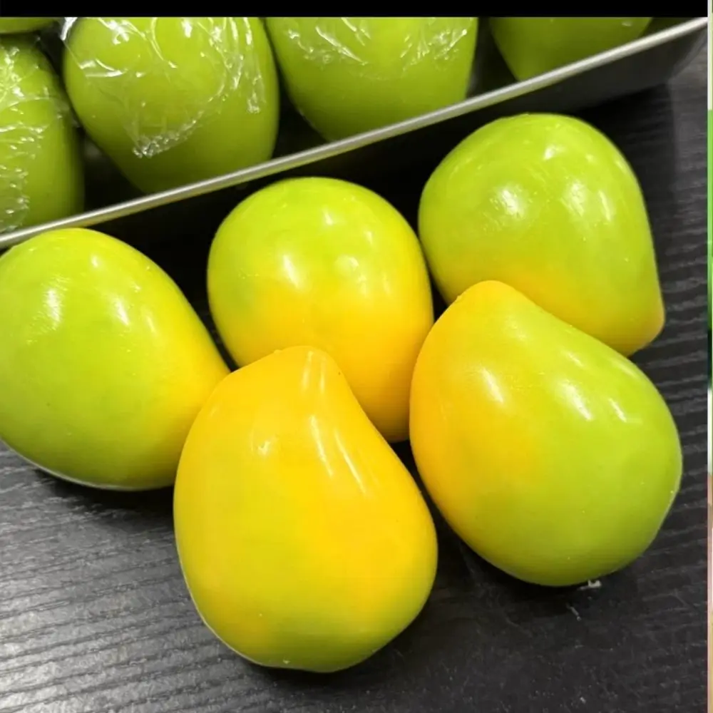 Sensory Changing-color Mango Ball Skin Soft TPR Handmade DIY Empty Ball Skin Flexible With Lid DIY Pressure Ball Kit