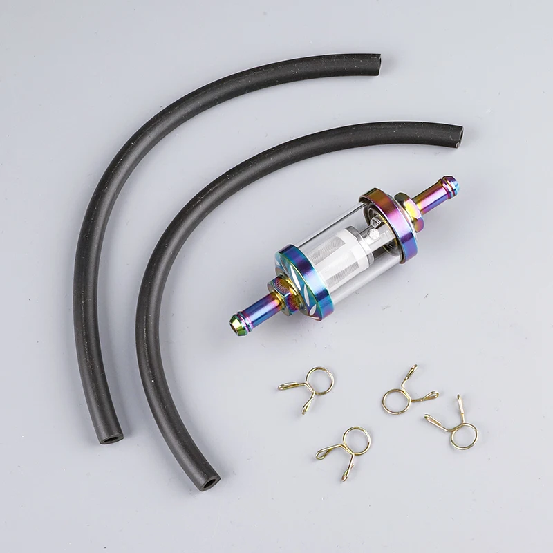 فلتر الوقود العالمي للدراجات النارية ATV، فلتر قابل للغسل لخطوط الوقود البنزين، متوافق مع الدراجات النارية ومركبات ATV 50CC-500CC #5