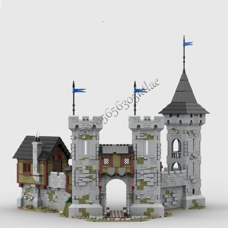 2218 pièces MOC noir faucons château bâtiments ensembles ville médiévale Construction blocs d'assemblage modulaires modèle enfants jouets enfants cadeau