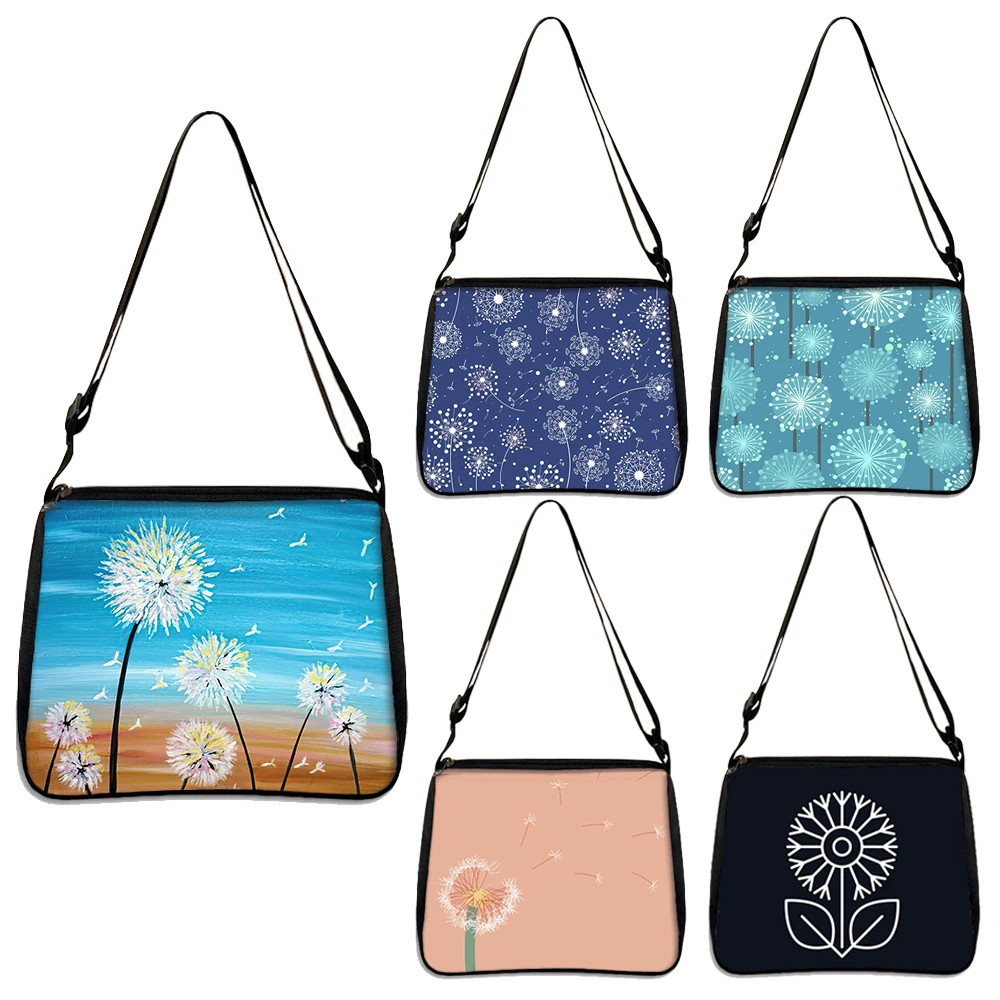 Beautiful Dandelion Flowers Print Handbag Women Shopping Crossbody Bags for Travel Purses Underarm Bag Casual Messenger Bags