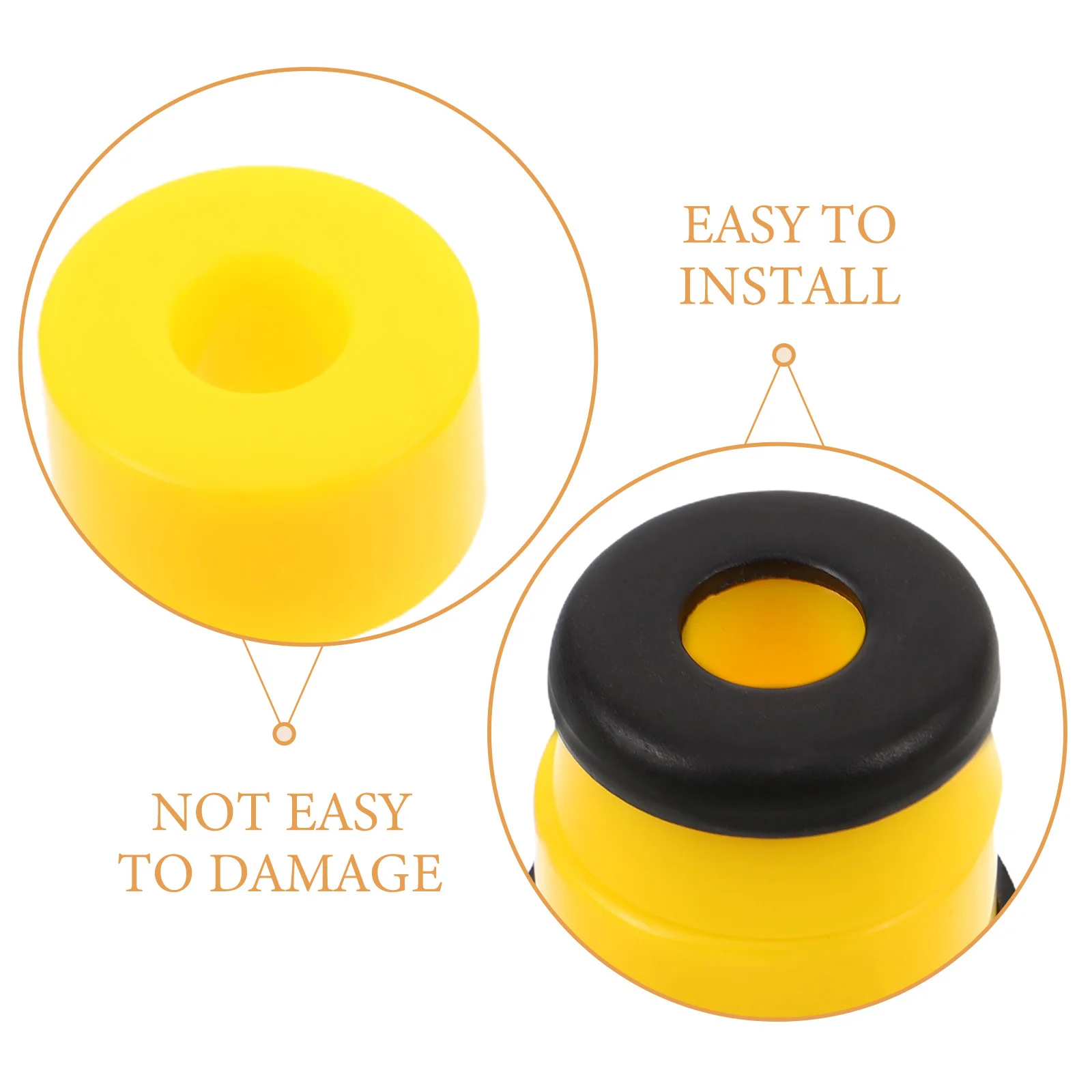 1 مجموعة لوح التزلج امتصاص الصدمات الأصفر بو البطانات الاهتزاز التخميد طوقا لشاحنة Longboard تصفح استبدال أجزاء