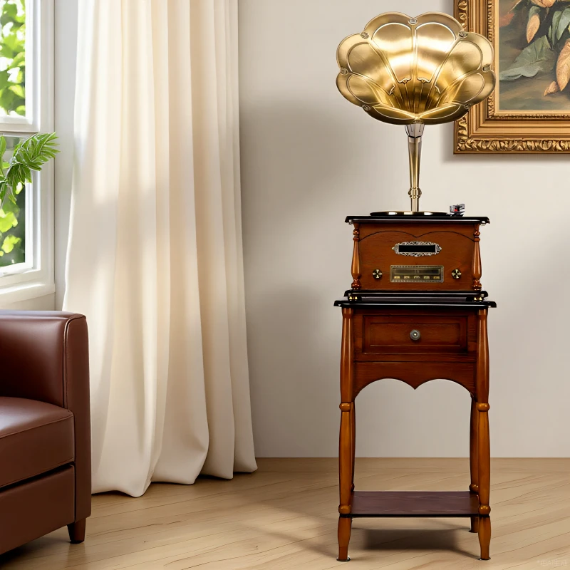 Retro phonograph Song's aesthetics new Chinese living room solid wood American 2015 vinyl record player